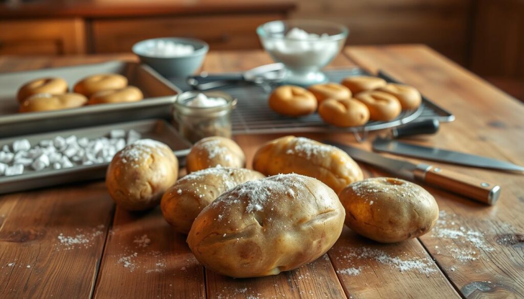 Baked Potatoes Ingredients and Tools