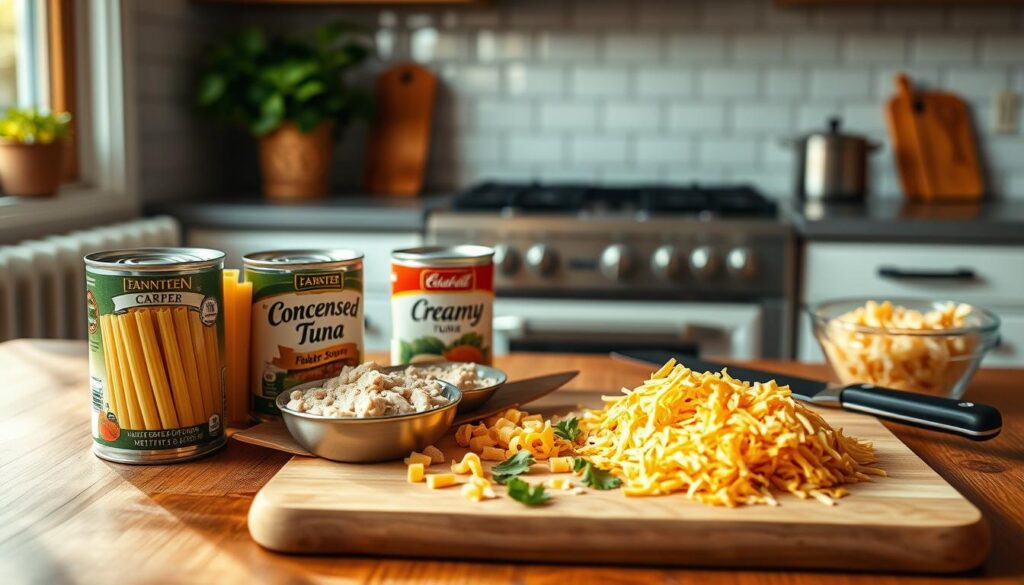Ingredients for Tuna Noodle Casserole